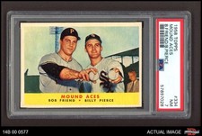 1958 Topps #334 Bill Pierce Mound Aces White Sox / Pirates PSA 7 - NM