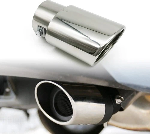 Exhaust Tip Stainless Steel, 2.5" to 3.3" Adjustable Car Decoration silver - Picture 1 of 6