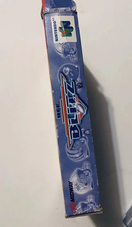 NFL Blitz (Nintendo 64, 1997) SOMENTE Caixa Sem Jogo Manual Novo - Imagem 3 de 4