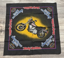 Vintage Harley Davidson Handkerchief Bandana Made In USA Motorcycle Biker