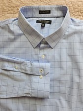 Banana Republic Men's Blue Standard Fit Non-Iron Cotton Dress Shirt, Sz. XXL