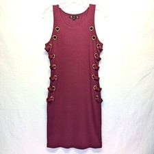 Iris Burgundy Bodycon Mini-Midi Dress