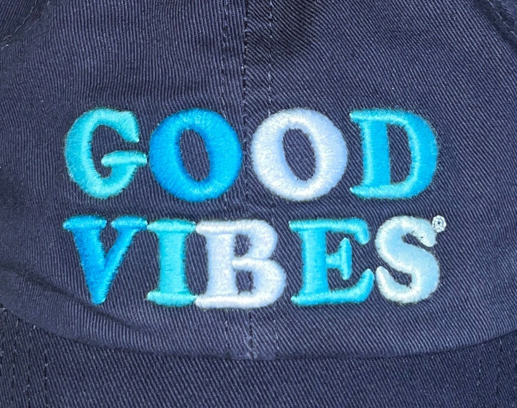 nwt LIFE IS GOOD + GOOD VIBES CHILL HAT Pigment Dyed Navy  display picture 3