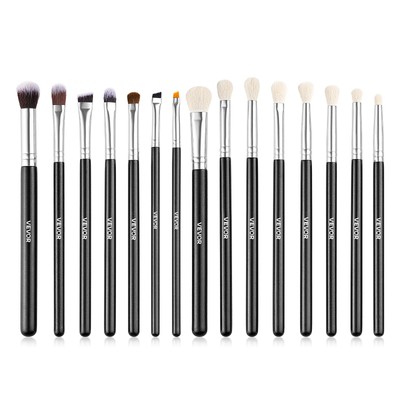 VEVOR 15PCS Makeup Brush Set for Foundation Blending Eyeshadow with Soft Bristle