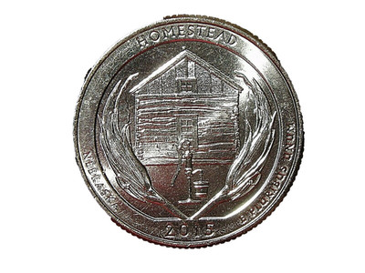 2015-D One Unc. Homestead National Monument, America the Beautiful Quarter #2