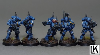 Primaris Infiltrator Squad Pro Painted space marines ultramarines 40k