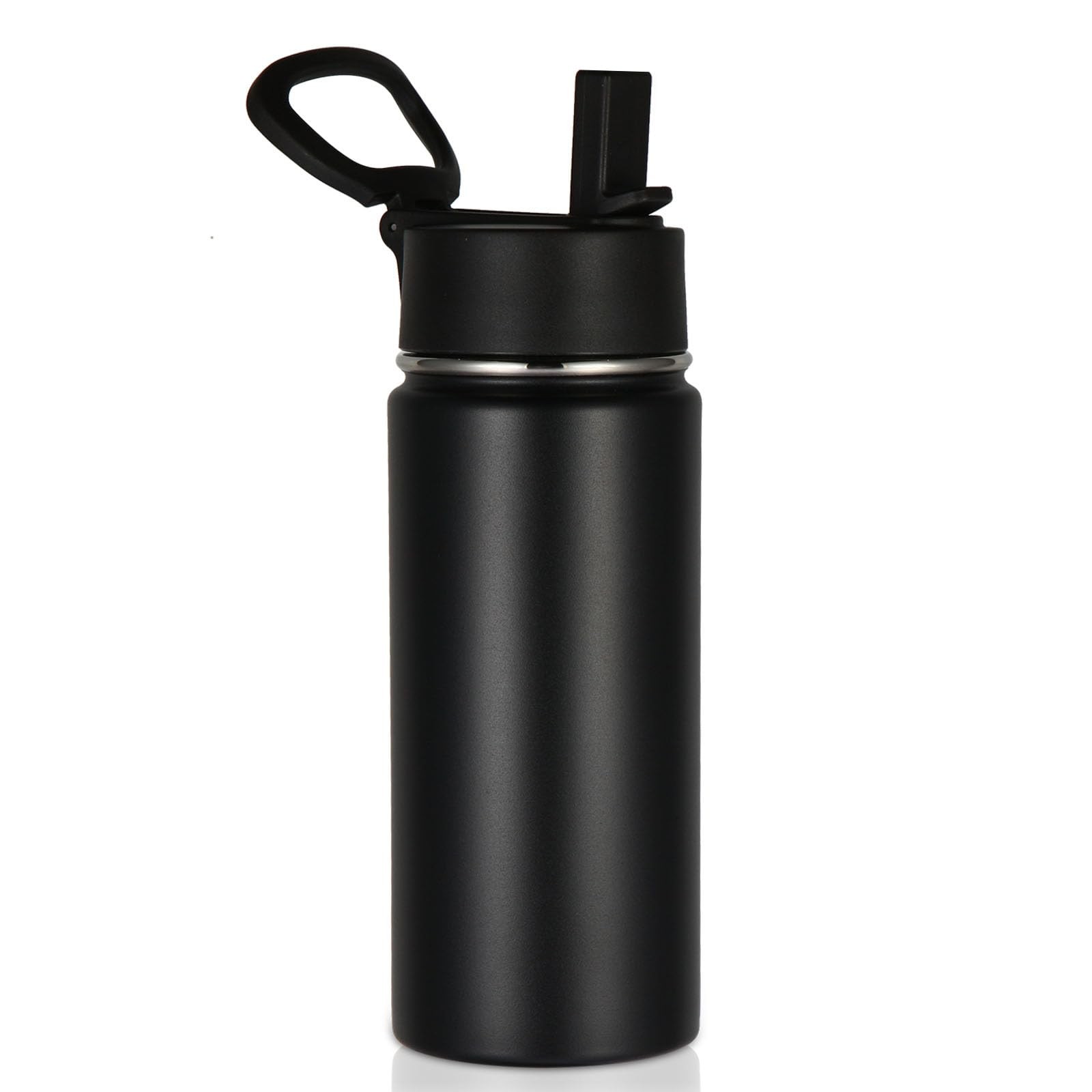With Straw  Bpafree Stainless Steel Flask