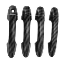 Car Door Handle Cover Trim, Side Door Handle Cover, for Carbon Fiber Black