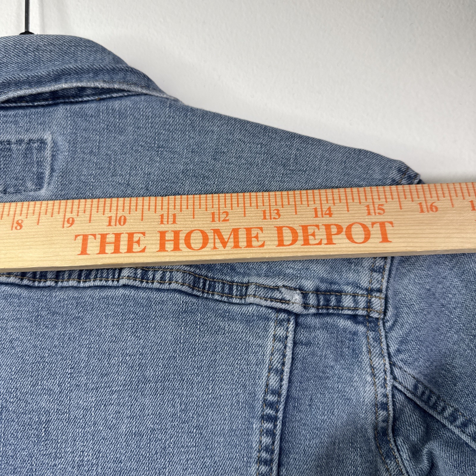 Gap Denim Jacket Medium Wash Button Front Icon Wo… - image 13