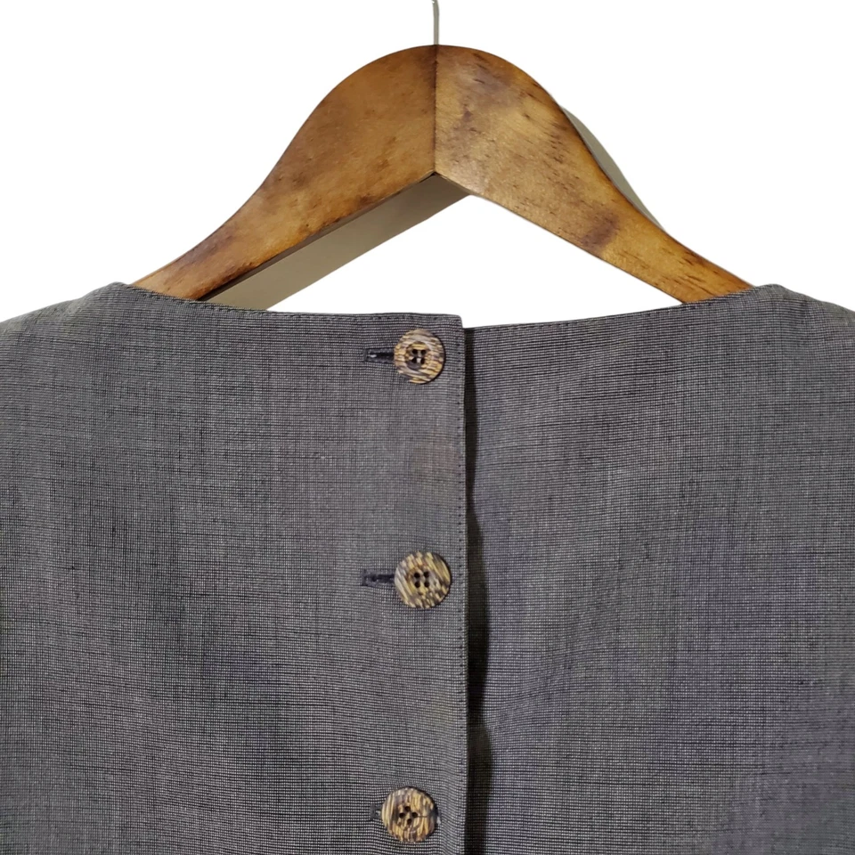 De Colección Chetta B Falda Traje Talla 10 Gris Peplum Botón Espalda Academia Carrera Mujer Foto 4 de 4