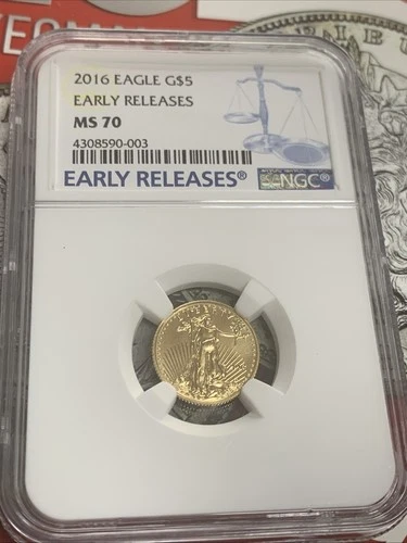 2016 $5 Gold 1/10 oz American Eagle NGC MS70