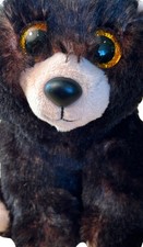 TY BEANIE BOOS KODI PLUSH 6” The Black Bear NEW Glitter Eyes Plush Toy NWT