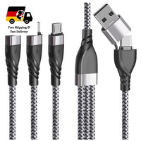 USB Kabel 5 In 1 Schnellladekabel 2 Typ C Micro USB Mehrfach