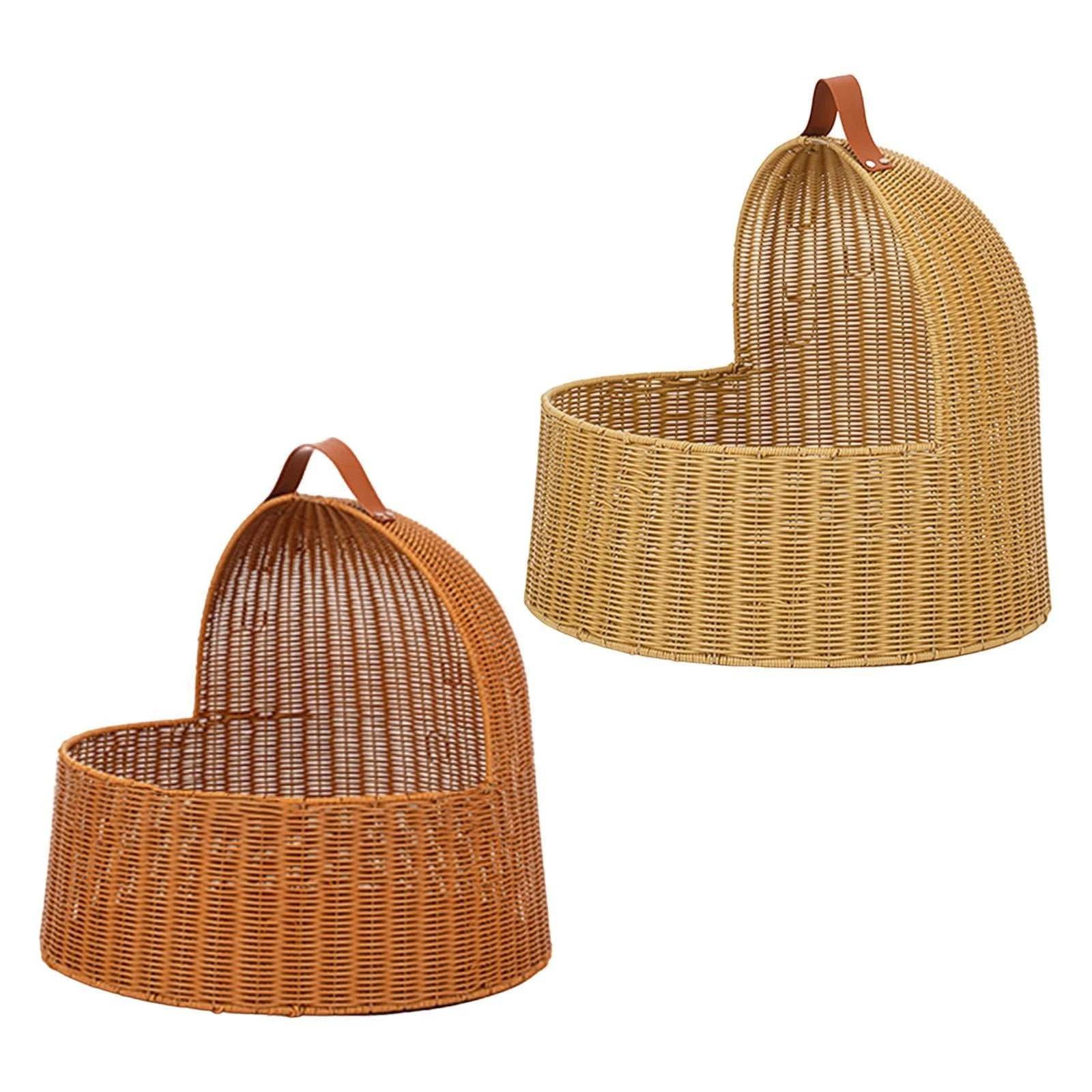 Imitation Rattan Cat Bed Cat House Decorative Pet Supplies Pet Bed Hideaway for