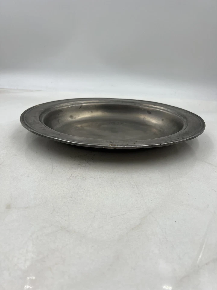 Plato para servir ovalado de peltre JOR de colección 12" x 9" plato de metal rústico decoración Foto 4 de 4