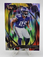 2024 Panini Select - Club Level Xavier Rhodes #201 Red & Yellow Shock Prizm