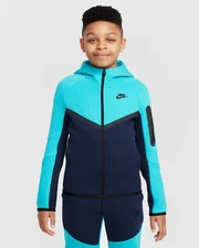 FULL SUIT Nike Sportswear Tech Fleece Obsidian/Dusty Cactus Kids M HV5867-452