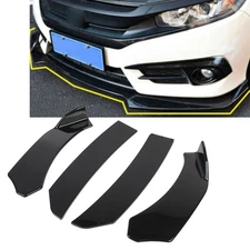 Glossy Black Universal Car Front Bumper Lip Chin Spoiler Splitter Body Kit
