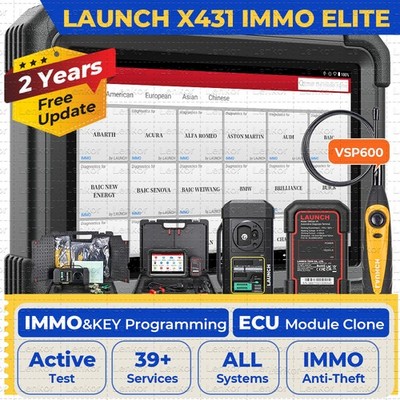 Launch X431 IMMO ELITE PLUS PRO 5 Key Programming Full System Diagnostic Scanner