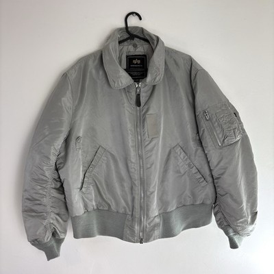 Alpha industries B-15 CWU-45 Bomber Flight Flying Pilotenjacke Grau Größe Herren XL