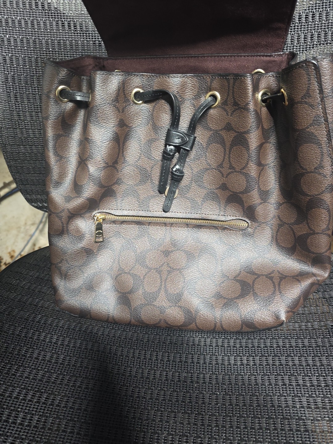 Coach Backpack Allover Pattern Brown, Very Beauti… - image 3