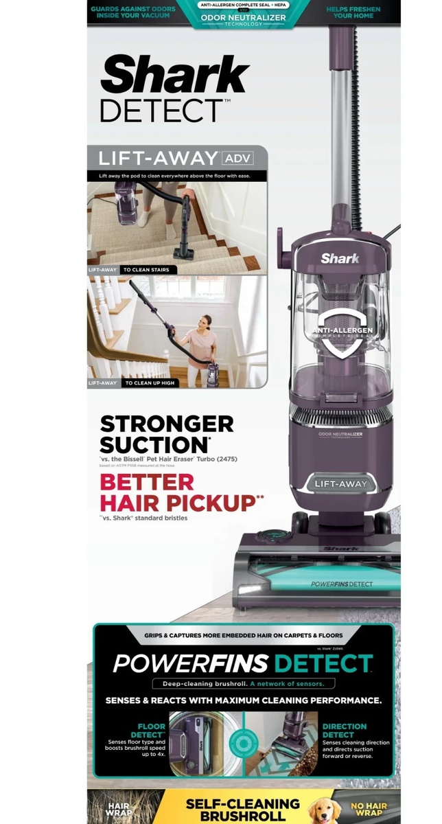 Brand NEW* Shark Detect (LA490) Lift-Away ADV Bagless Upright