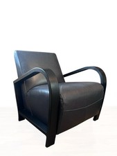 Art Deco / Mid Century Lounge Chair Leather - We Deliver 🚚
