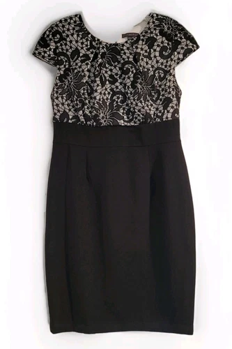 VETEMENTS Abito tubino Covington pizzo e nero taglia 10 eventi lavoro matrimonio festa elegante