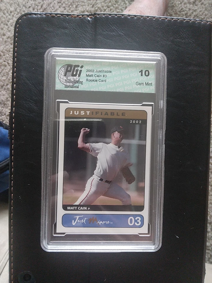 2002 JUSTIFIABLE Matt Cain Just Minors Graded 10 Gem Mint - Image 2 of 4