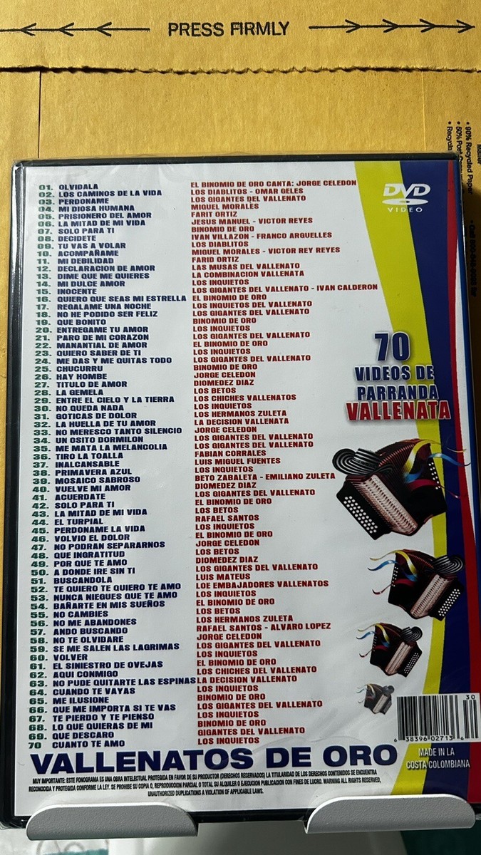 Mejor Del Vallenato En Vivo [DVD](中古品) rare DVD Los 70 Videos De Parranda Vallenata Betos Binomio Celedon