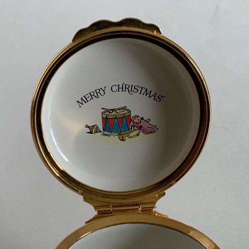 Halcyon Days Enamels Trinket Box Christmas 1987 Rocking Horse Toys Smithsonian - Picture 4 of 17