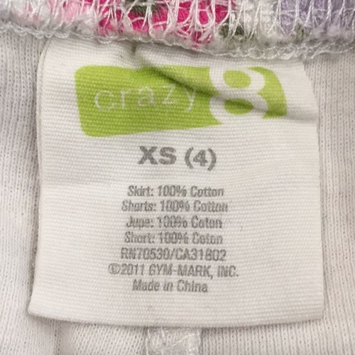 Crazy 8 Girl Sz XS 4 Skort Multicored Floral Ruffle 100% Cotton Boho Cottagecore - Picture 3 of 6