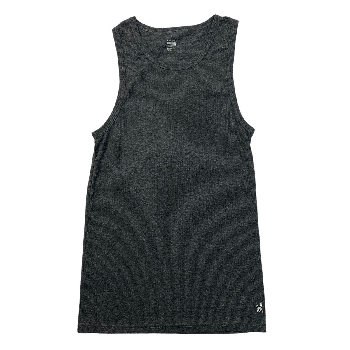 Spyder Ribbed Tank Top Mens XL Extra Large Gotham Gray