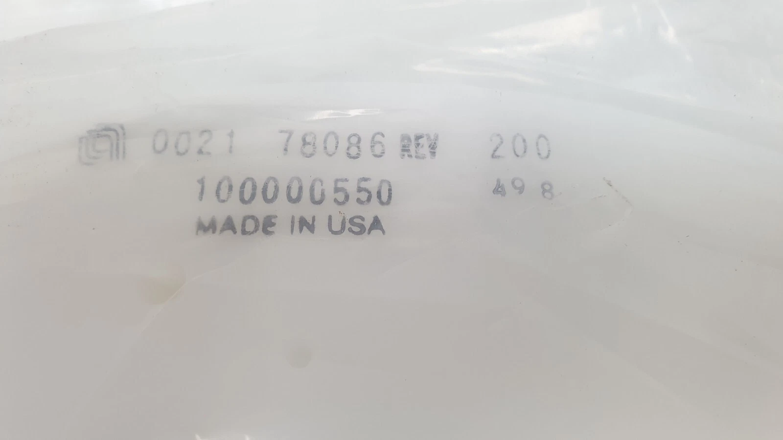 Engraving on plate: 0021 78086 REV 200, 100000550, MADE IN USA
