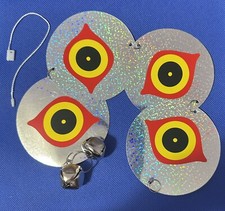 SCARE BIRD AWAY HANGING RELECTIVE DISCS DETERRENT CAMPING, HOME, MOUNTAINS