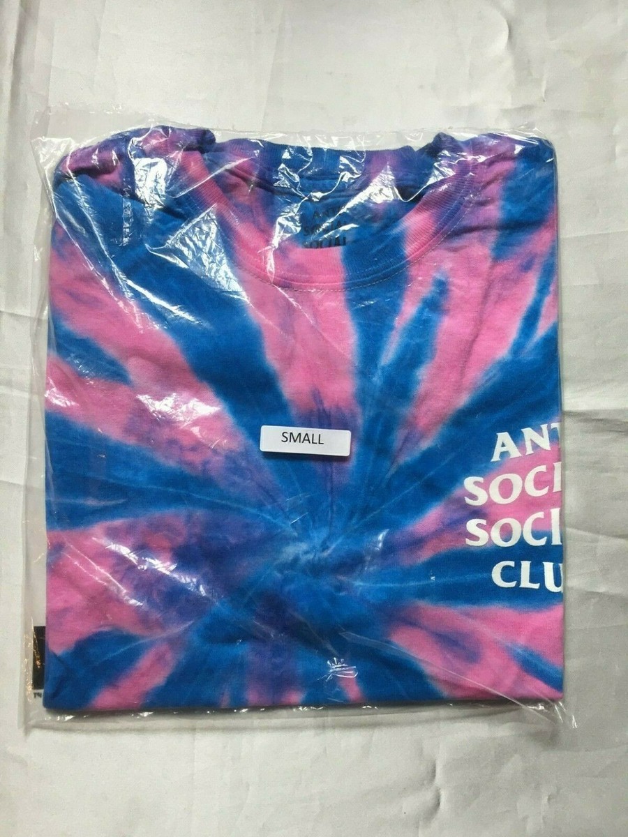 NEW ANTI SOCIAL SOCIAL CLUB ASSC PINK/BLUE TIE DYE JELLY T-SHIRT