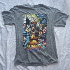 Marvel X-Men 90's Team Portrait Wolverine Gambit Rogue Cyclopes T-Shirt Small