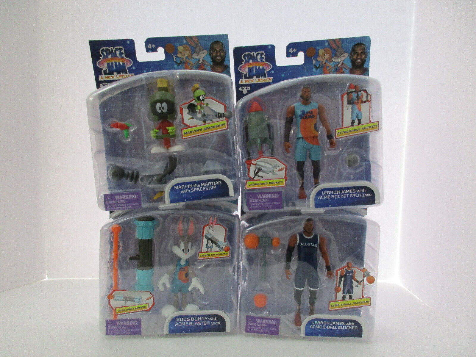 Space Jam A New Legacy Complete Action Figure 4 Set Lebron James Space Jam 2 🔥