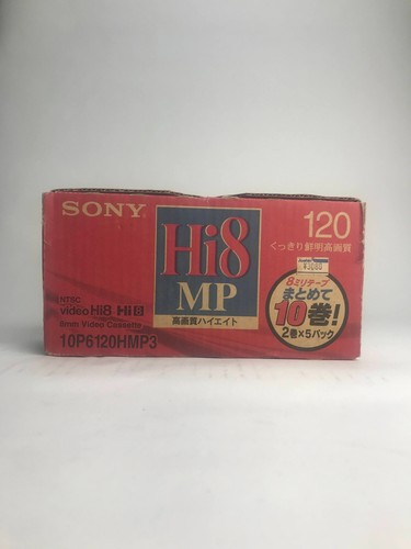 NOS Sony Hi8 120 Minute 10pack 8mm Video cassette Tape Sealed 10P6120HMP3 - Picture 6 of 7