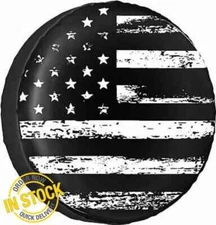 17" American Flag Spare Tire Cover Fit Jeep Wrangler Rv SUV Truck Travel Trailer