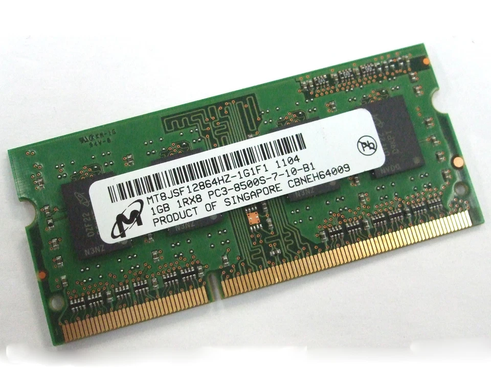 Lote de 50x 1GB DDR3 RAM Memoria PC3-8500S 1066Mhz 200 Pines para MacBook PC Laptop Foto 4 de 4