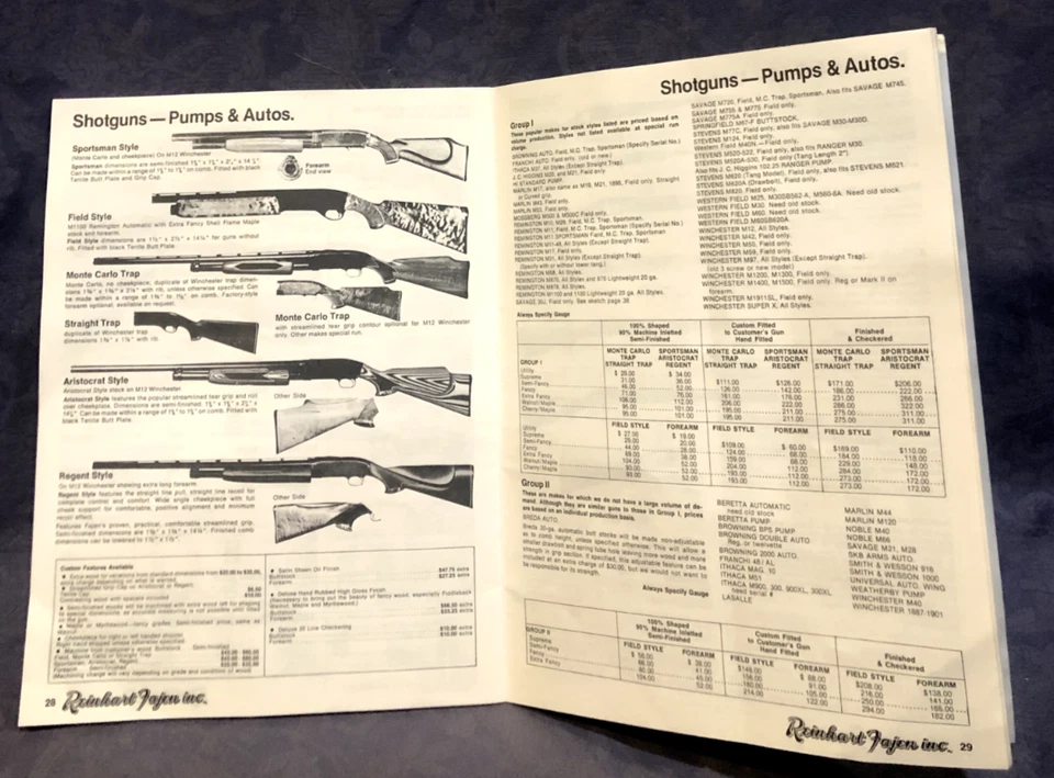 Reinhart Fajen inc. 1983 Mini Catalog gunstock catalog - Image 3 of 4