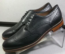 203895 MS50 CONARD MEN SHOE 9 M BLACK LEATHER LACE UP BY JOHNSTON & MURPHY