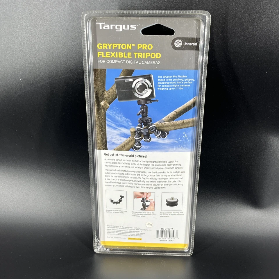 Targus TG-GT80G-101 Grypton Pro XL Flexible Tripod Black Gray (Package Damage) - Image 3 of 4