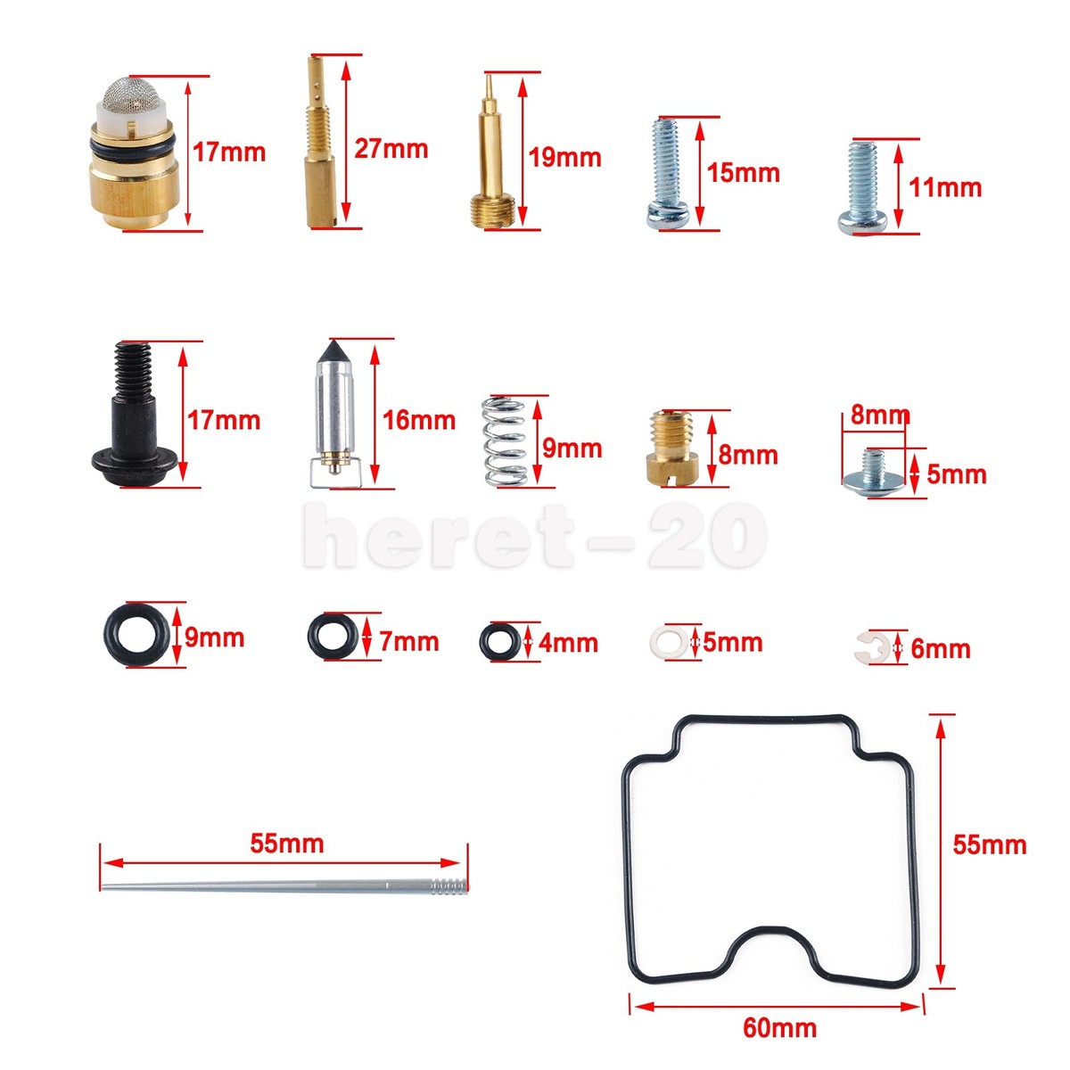 Carburetor Rebuild Kit For Yamaha XVS1100 V-Star Custom Classic 1999-2009 – Soillar, Gasket & Jet Kit
