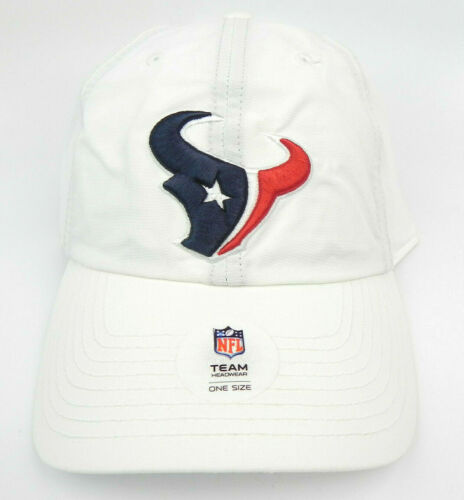 HOUSTON TEXANS NFL REEBOK WHITE UNSTRUCTURED RELAXED FIT STRAPBACK CAP HAT NEW! - Picture 1 of 5