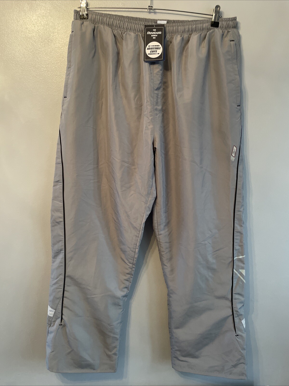 Vintage Reebok Tracksuit Bottoms Athletics Size XL  2001 Silver Deadstock