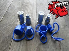 1/4" NPT Flat Face Hydraulic Quick Coupler Coupling Set Bobcat Skid Steer 2 PACK