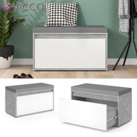 Sitzbank Schuhbank Sitztruhe Iker Beton Schuhschrank SitzfläChe Stauraum Vicco
