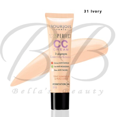 Bourjois 123 Perfect CC Cream Foundation Gesicht Haut 24 Stunden Feuchtigkeit *ALLE FARBEN*
